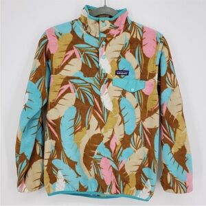 Patagonia Women's Fleece Hoodie - Blue, Pink, Brown Synchilla